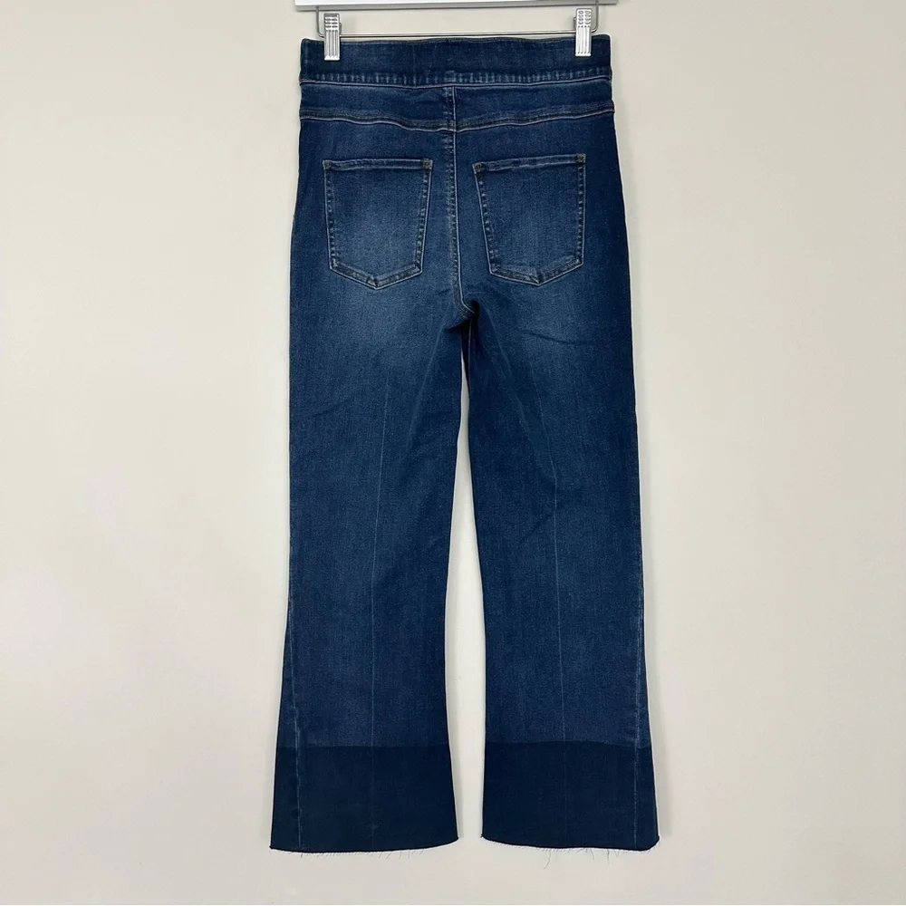 SPANX Cropped Flare Denim Stretch Jeans in Medium Wash - Picture 10 of 15